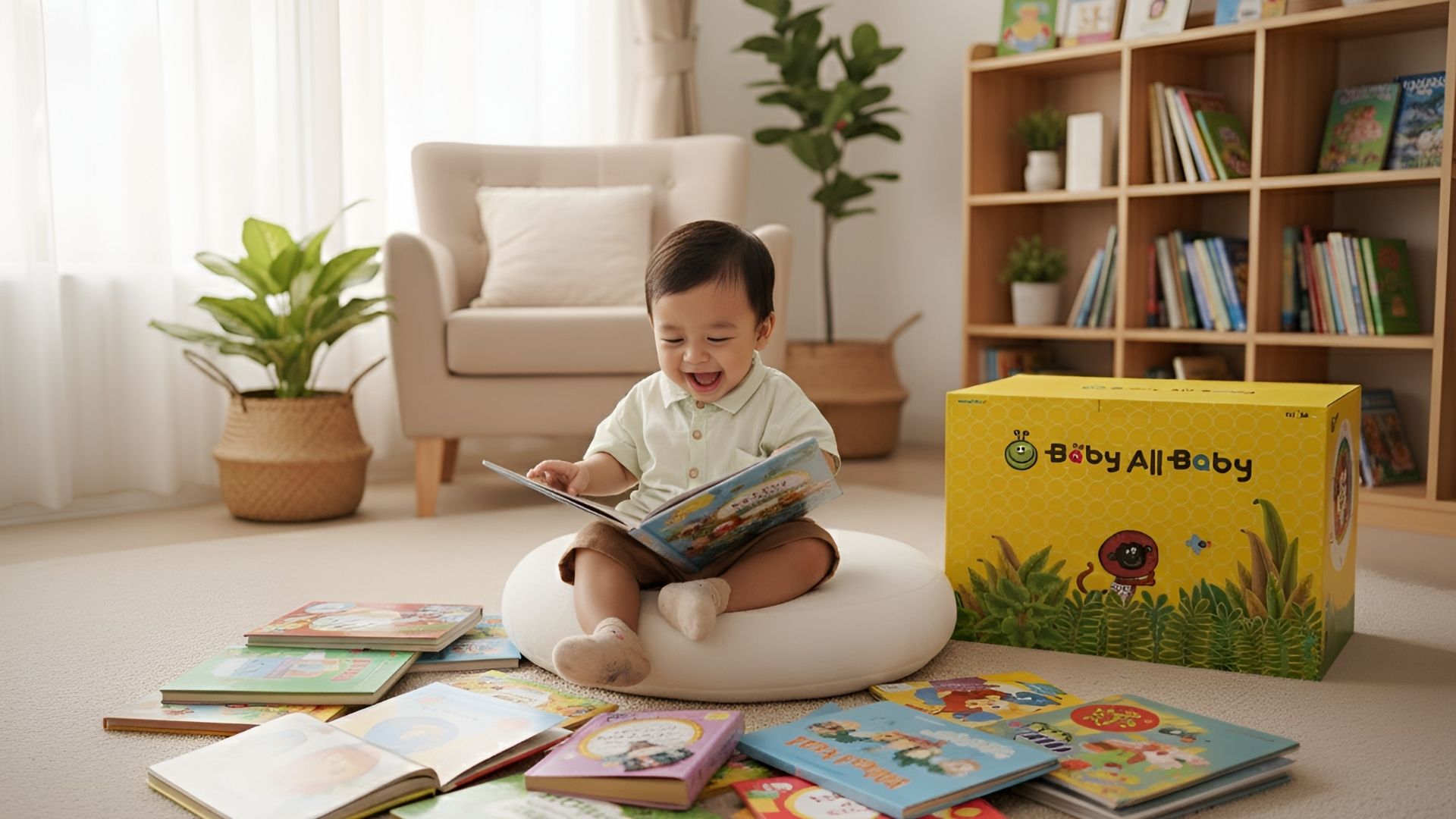 Balita Sedang Membaca Buku Cerita Anak Baby All Baby
